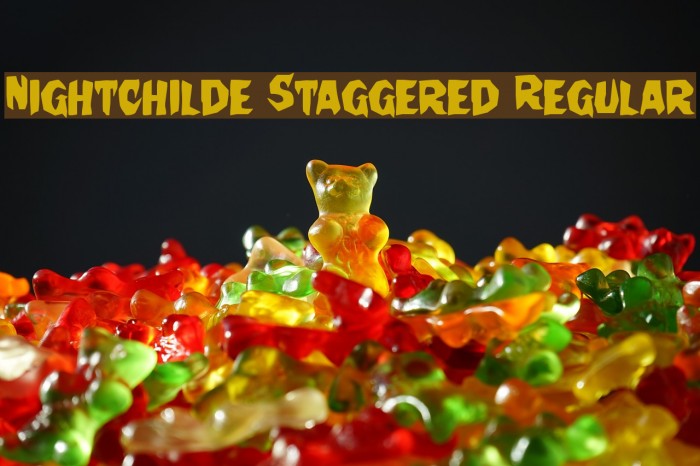 Nightchilde Staggered Regular Font examples