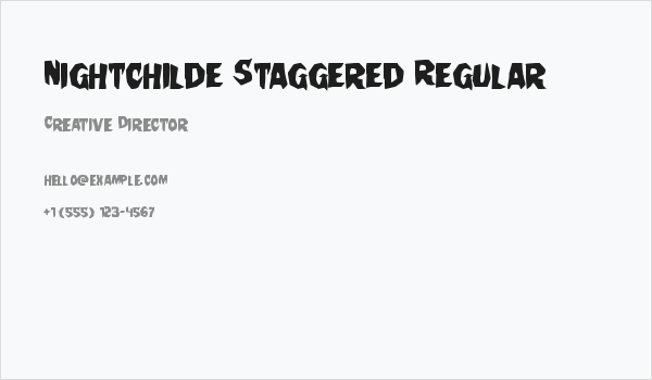 Nightchilde Staggered Regular Business Card