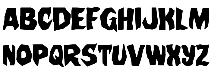 Nightchilde Staggered Regular Font LOWERCASE