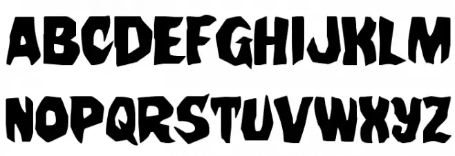Nightchilde Staggered Regular 字体 小写