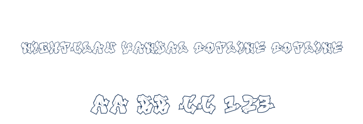Nightclaw Vandal Outline Outline Font Preview