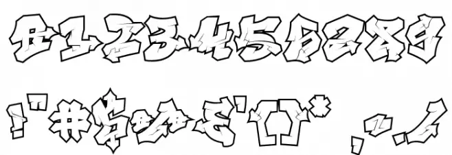 Nightclaw Vandal Outline Outline フォント その他の文字