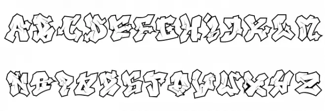 Nightclaw Vandal Outline Outline フォント 大文字