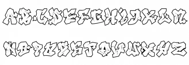 Nightclaw Vandal Outline Outline フォント 小文字
