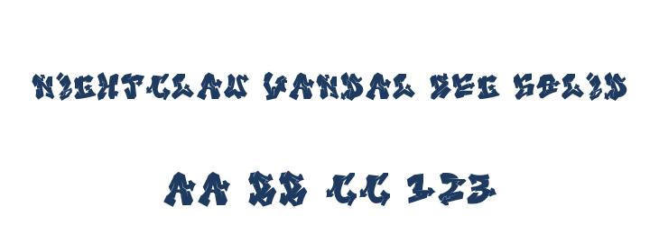 Nightclaw Vandal Reg Solid Font Preview