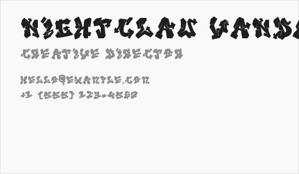 Nightclaw Vandal Reg Solid Business Card