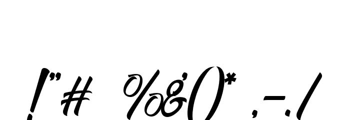 Nightfall Demo Font OTHER CHARS