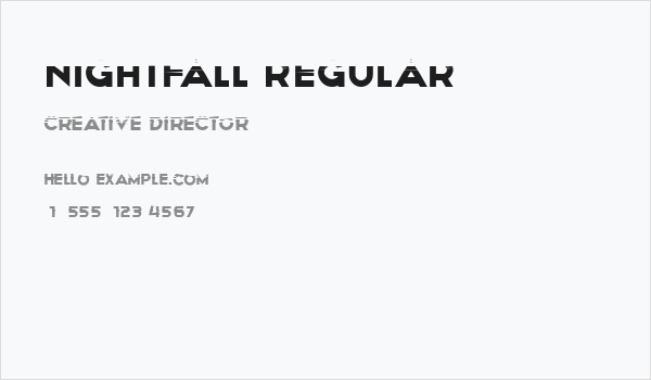 Nightfall Regular Business Card