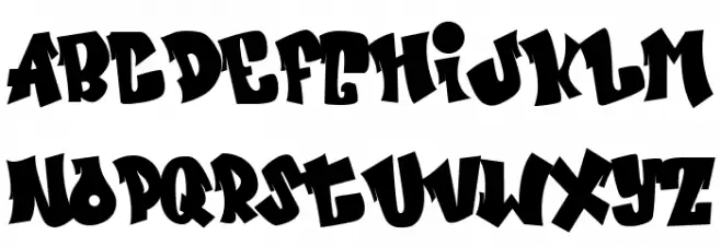 Nightfate Graffiti Font Litere mari