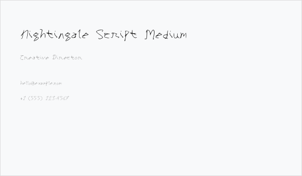 Nightingale Script Medium Business Card
