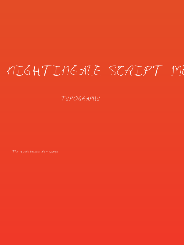 Nightingale Script Medium Poster