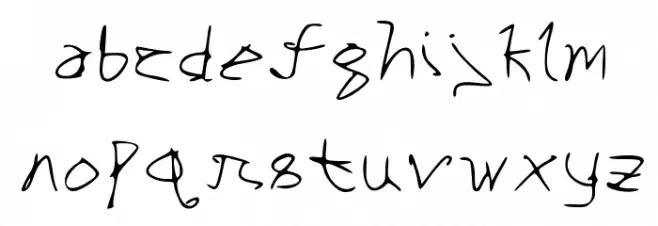 Nightingale Script Medium Schriftart Kleinbuchstaben