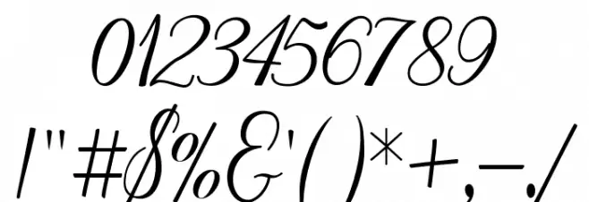 NightingaleScript Font OTHER CHARS