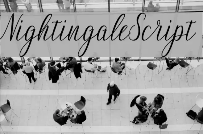 NightingaleScript Font examples