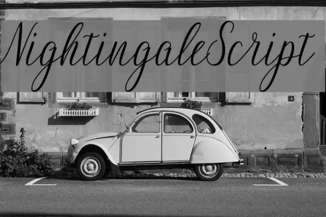 NightingaleScript Font examples
