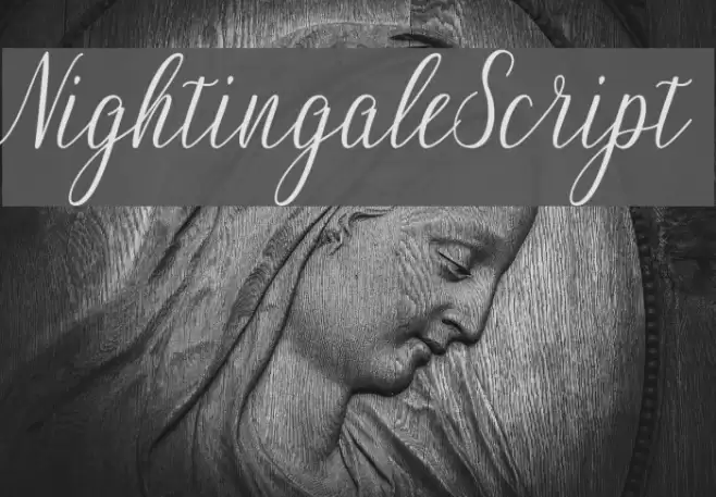 NightingaleScript Font examples