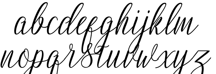 NightingaleScript Font LOWERCASE