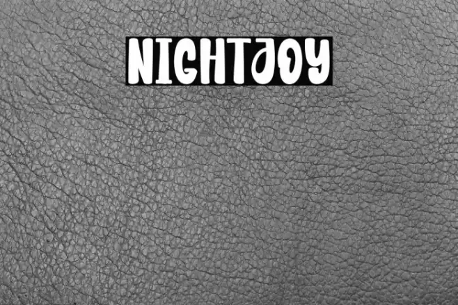Nightjoy 字体 examples