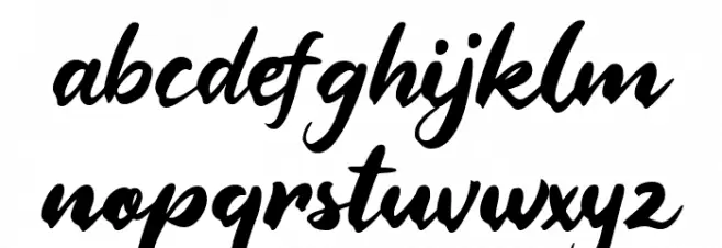 Nightland Schriftart Kleinbuchstaben