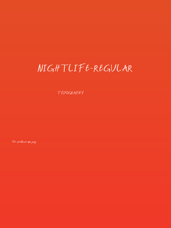 Nightlife-Regular Poster
