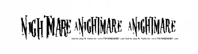 Nightmare-5  Frei Schriftart Herunterladen