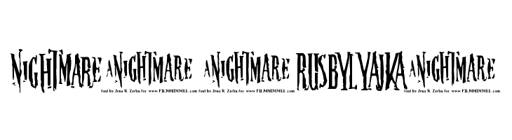 Nightmare 5(RUS BY LYAJKA)  नि: शुल्क फ़ॉन्ट्स डाउनलोड