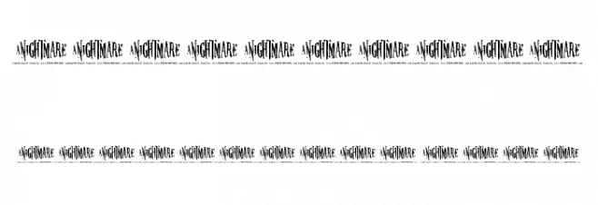 Nightmare 5(RUS BY LYAJKA) Font OTHER CHARS