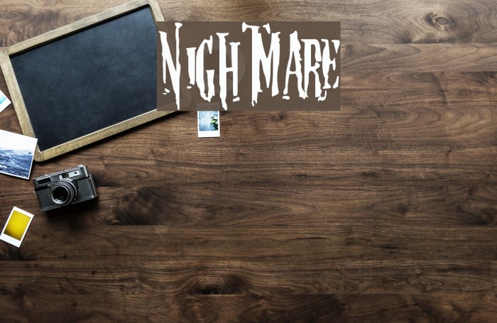 Nightmare-5 Font examples