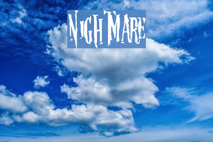 Nightmare-5 Font examples