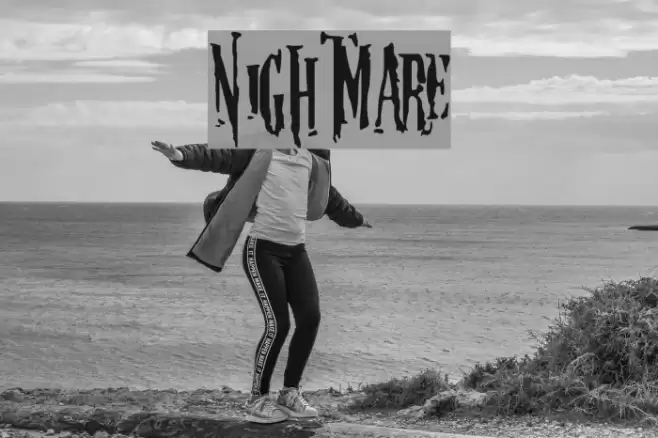 Nightmare-5 Font examples