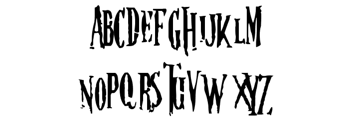Nightmare-5 Font LOWERCASE