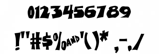 Nightmare AOE Font OTHER CHARS