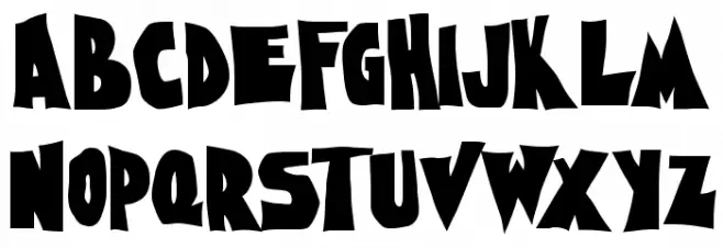 Nightmare AOE Font UPPERCASE