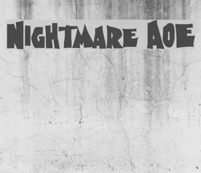 Nightmare AOE Font examples