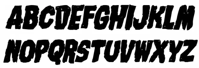 Nightmare Alley Bold Italic 字体 大写