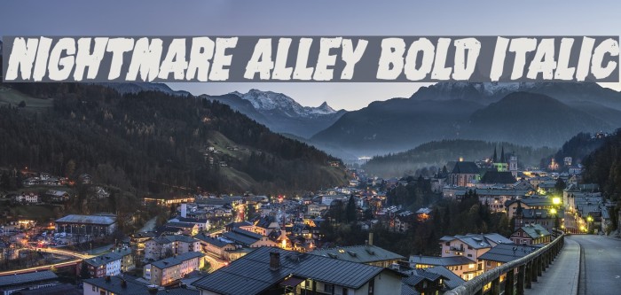Nightmare Alley Bold Italic Font examples