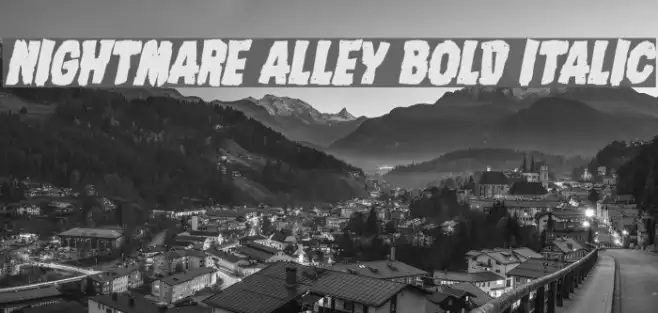 Nightmare Alley Bold Italic Example 2