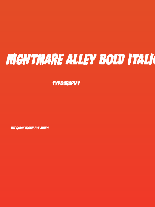 Nightmare Alley Bold Italic Poster