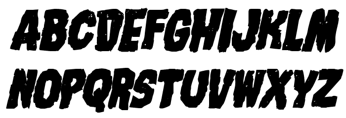 Nightmare Alley Bold Italic Font LOWERCASE