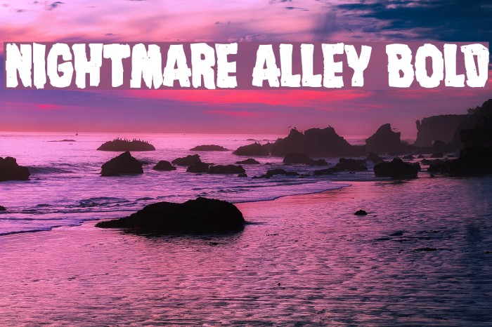Nightmare Alley Bold フォント examples
