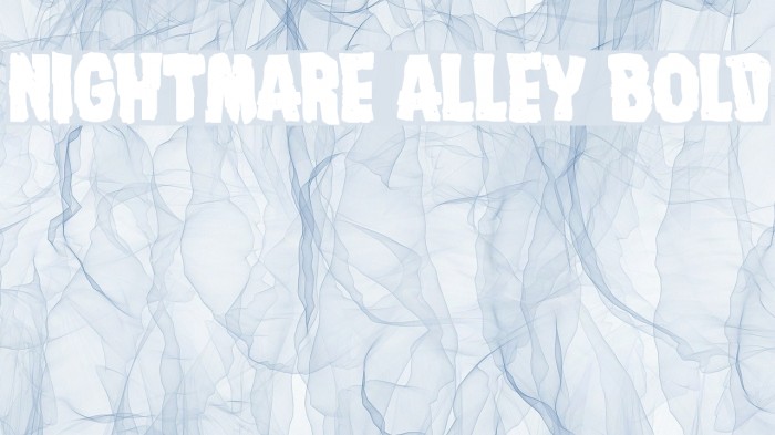 Nightmare Alley Bold フォント examples