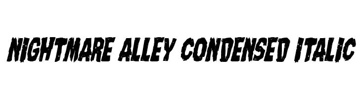 Nightmare Alley Condensed Italic  Скачать бесплатные шрифты