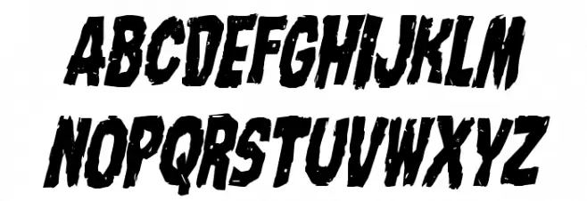 Nightmare Alley Condensed Italic Caratteri MAIUSCOLE
