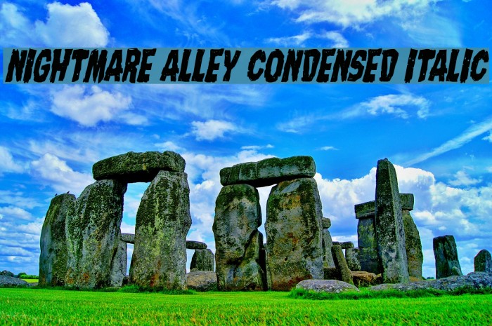 Nightmare Alley Condensed Italic Example 2