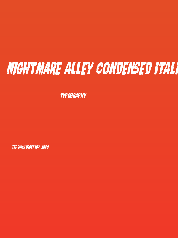 Nightmare Alley Condensed Italic Poster