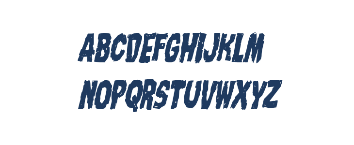 Nightmare Alley Condensed Italic Lowercase