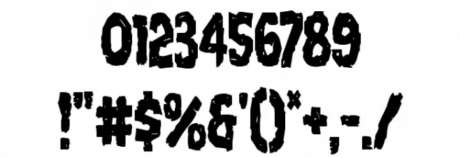 Nightmare Alley Condensed Font OTHER CHARS