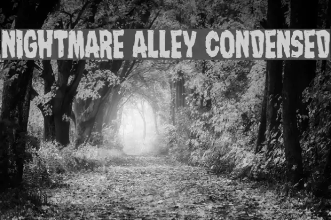 Nightmare Alley Condensed Font examples