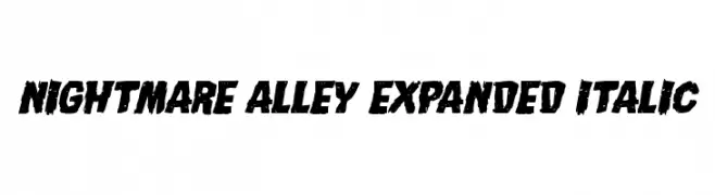 Nightmare Alley Expanded Italic  नि: शुल्क फ़ॉन्ट्स डाउनलोड