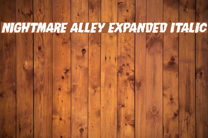 Nightmare Alley Expanded Italic Font examples
